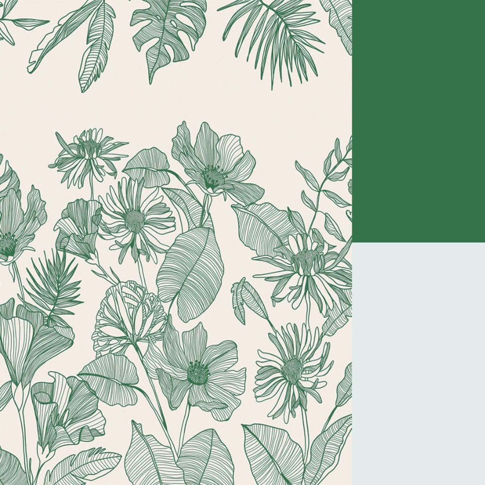 Mural de Parede Traços da Natureza Verde Crie Paredes