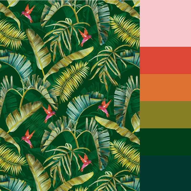 Papel de Parede Botânica Verde Crie Paredes