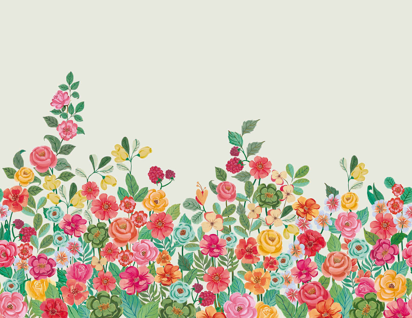 mural de parede jardim de cores cinza