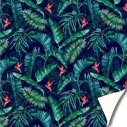 Papel de Parede Botânica Azul Marinho Crie Paredes