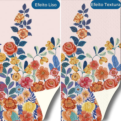 Mural de Parede Jardim de Cores Rosa Crie Paredes